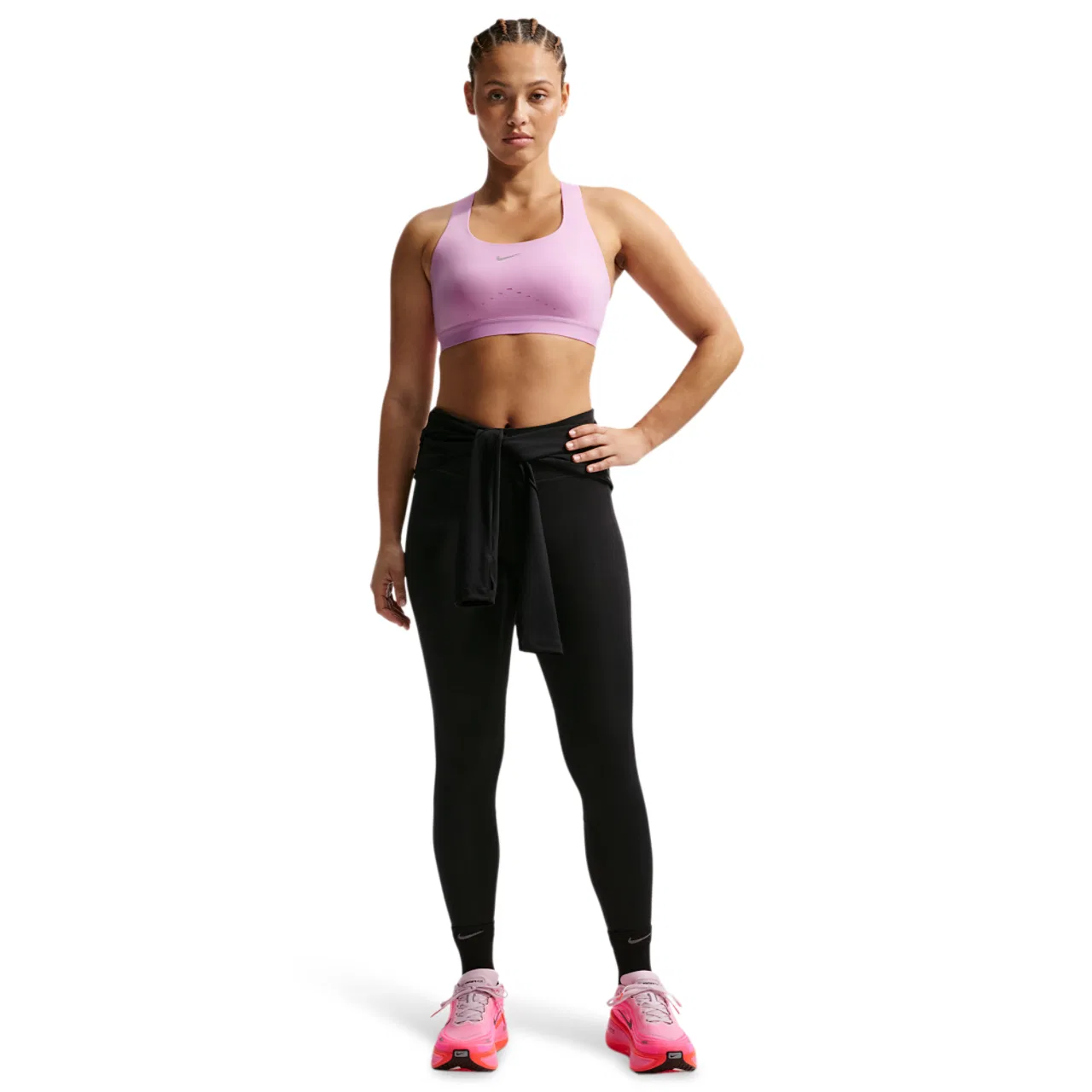 Женский спортивный бюстгальтер Swift High Support Nike, цвет Reflective Silv/Lt Magenta — фото 3