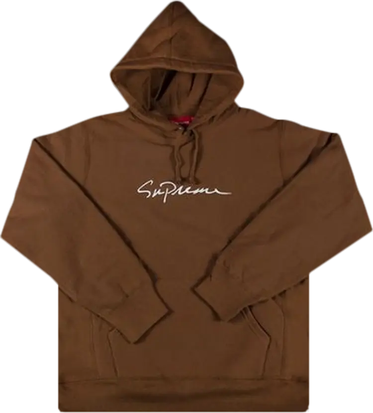 

Толстовка Supreme Classic Script Hooded Sweatshirt 'Brown', коричневый