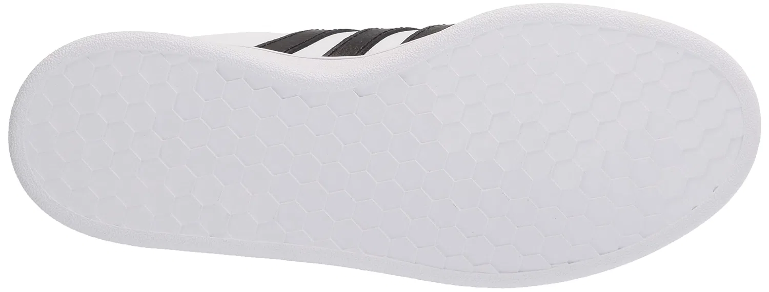 Детские кроссовки для мальчиков с классическим стилем Grand Court Se, adidas, White Black Gold Metallic — фото 4