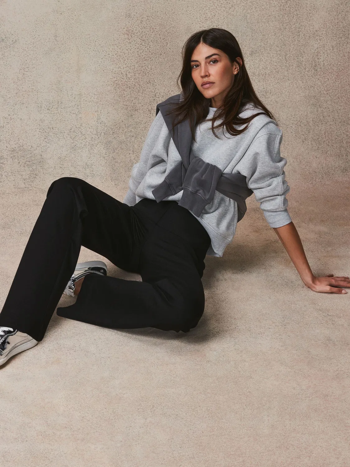 Брюки с утяжкой, широкие, Smoothing Ponte Jersey Next, черный — фото 4