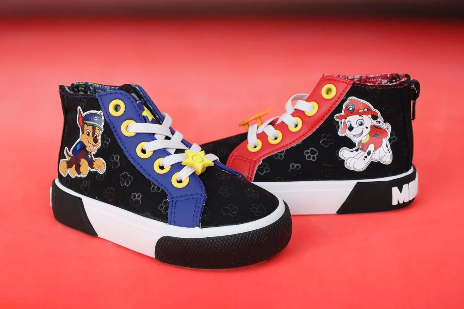 Детские кроссовки для мальчиков с высоким верхом Paw Patrol Boys High Top Sneakers Ground Up, Black — фото 4