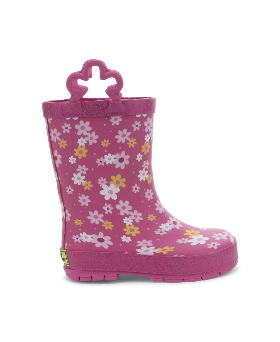 Детский резиновый сапог с принтом ромашек Daisy Dot Rain Boot Western Chief, Pink — фото 2