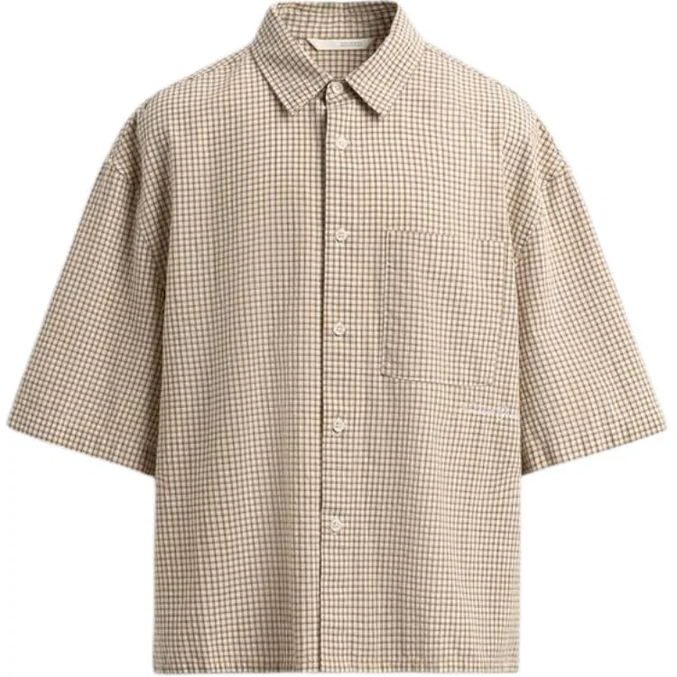 Мужская рубашка с принтом Camel/White ZARA, Camel/White
