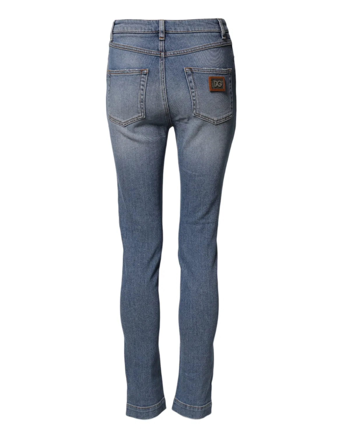 Женские джинсы скинни с логотипом Skinny Jeans Dolce & Gabbana, Blue — фото 3