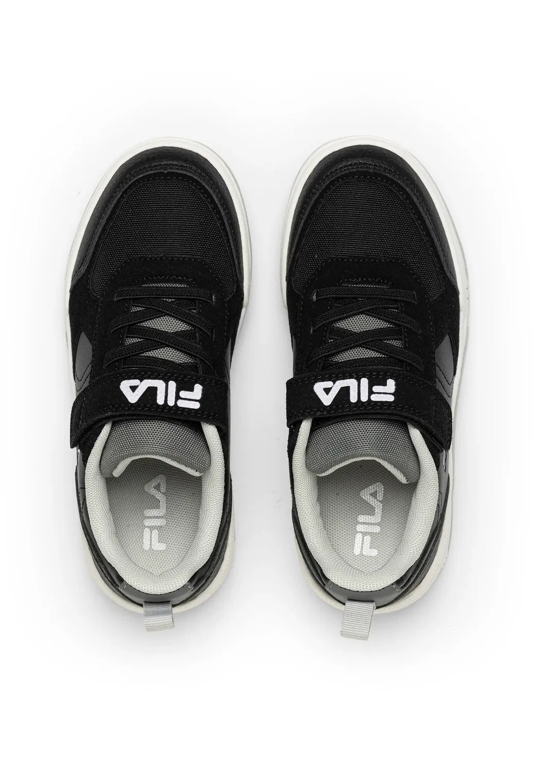 Обувь Vittorio Velcro Kids - кроссовки Fila, Black-White — фото 3