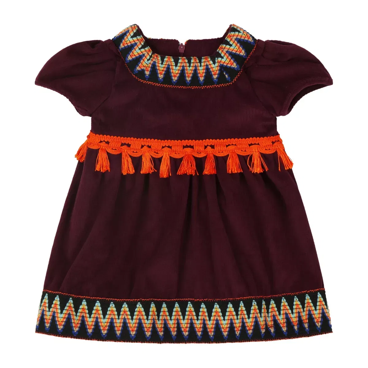 Детское платье для девочек с коротким рукавом-фонарик Mixed Up Clothing, Eggplant