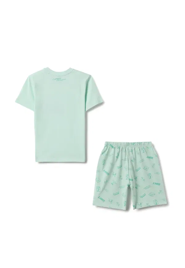 Пижамный комплект с принтом Disney Pixar, Regular fit, модель Regular fit with prints, бренд Ovs, цвет light green, светло-зеленый — фото 2