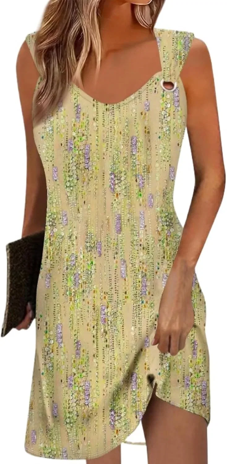 Женское летнее сарафан с цветочным принтом, Dresses15aa