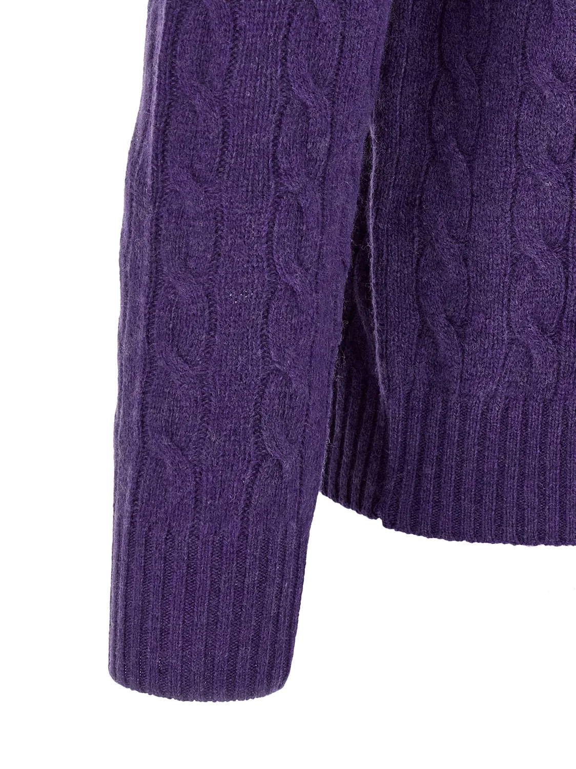 Мужской свитер с косичками, Purple, Polo Ralph Lauren — фото 4