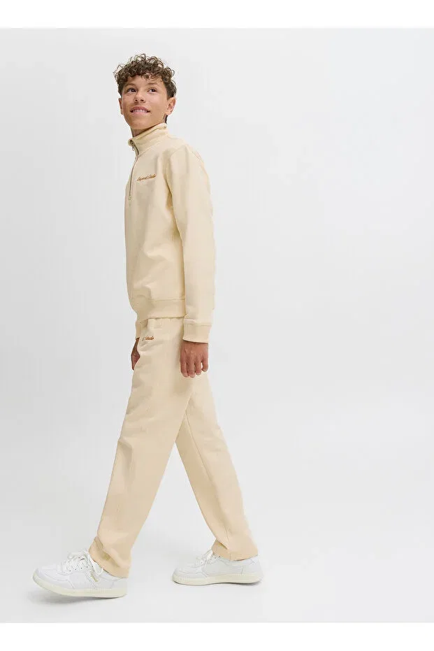 Детские для мальчиков спортивные штаны свободного кроя с принтом Jack & Jones, Nude Color — фото 3