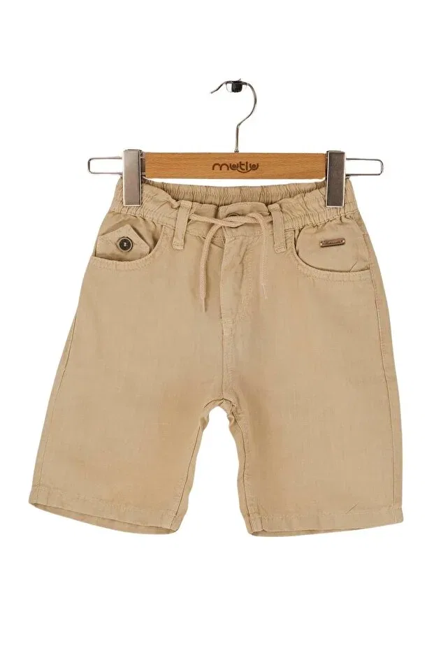 Детские шорты для мальчиков хлопковые Mutlu Kids, Beige — фото 2