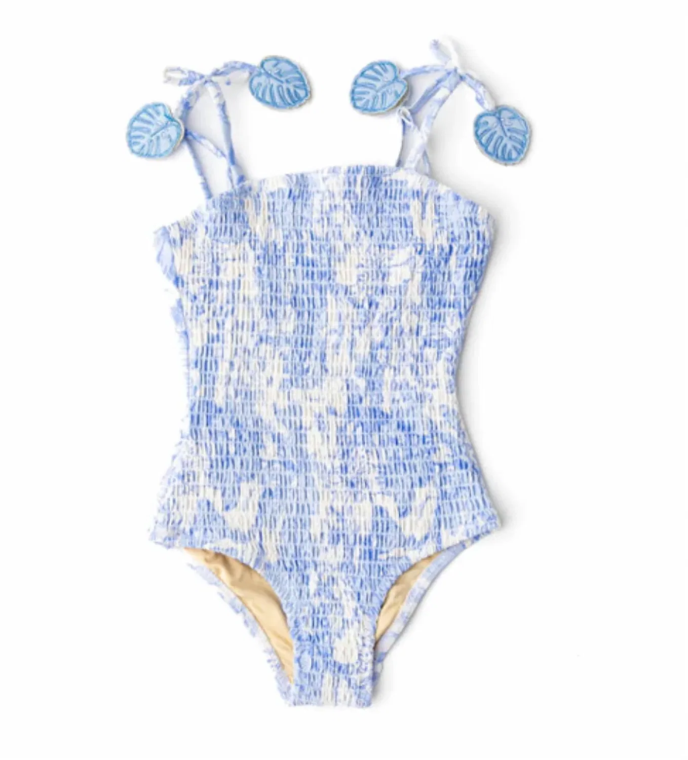 Детский купальник слитный с тропическим принтом Tropical Blues shade critters, Tropical Blues — фото 2