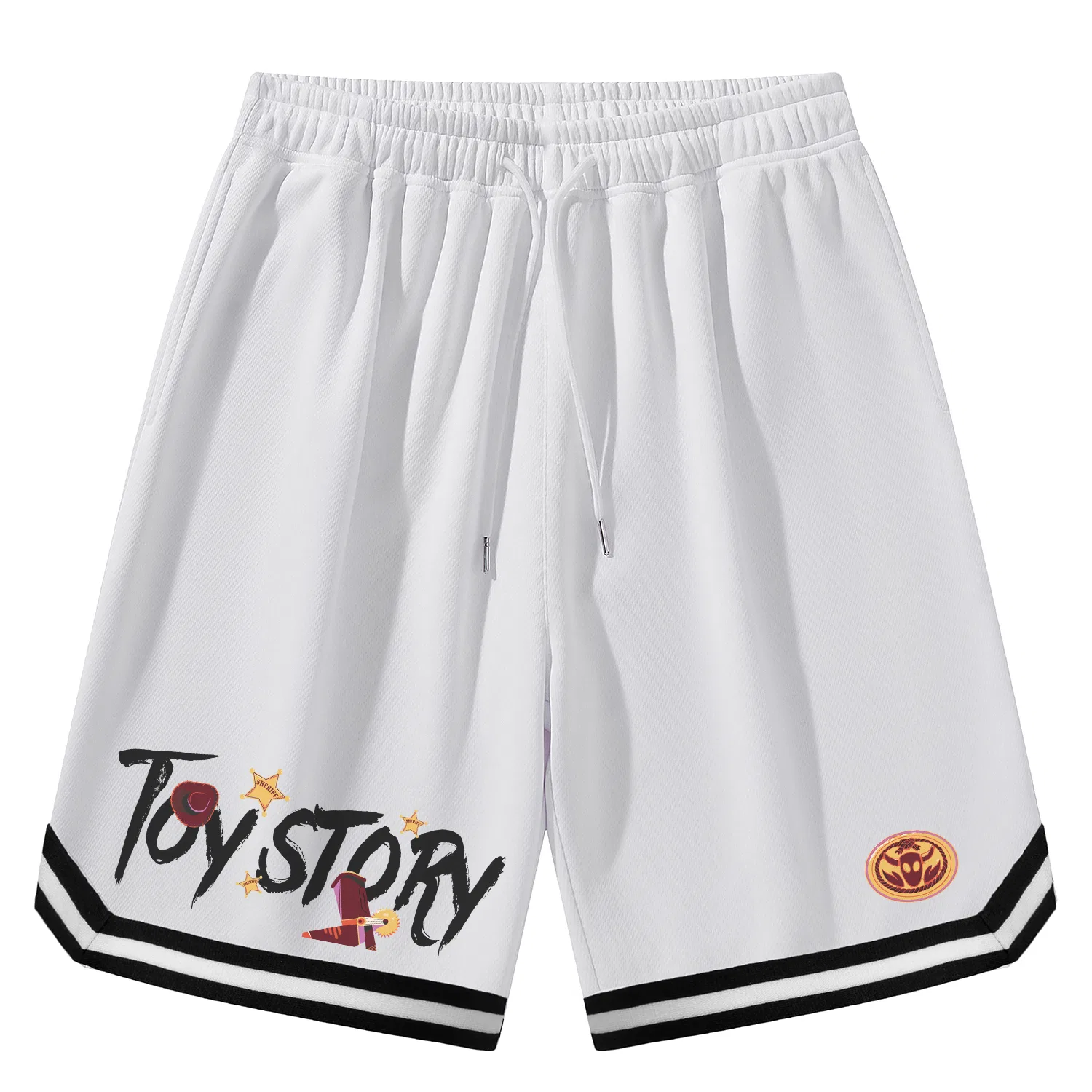 Детские шорты с принтом Disney Casual Shorts Unisex Thin Straight Fit Pants, Black — фото 3