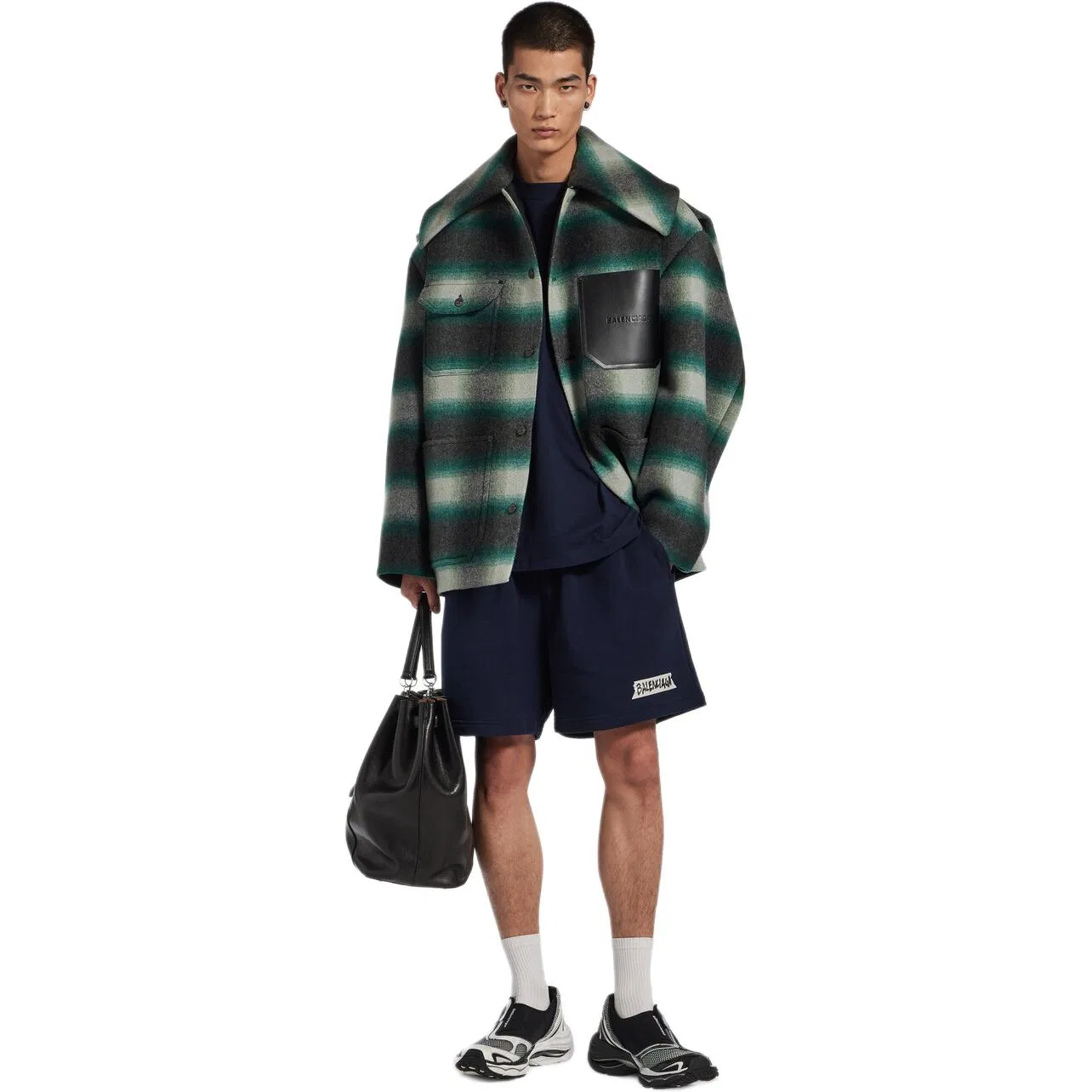 Мужские шорты свободного кроя Balenciaga, Marine Blue — фото 4