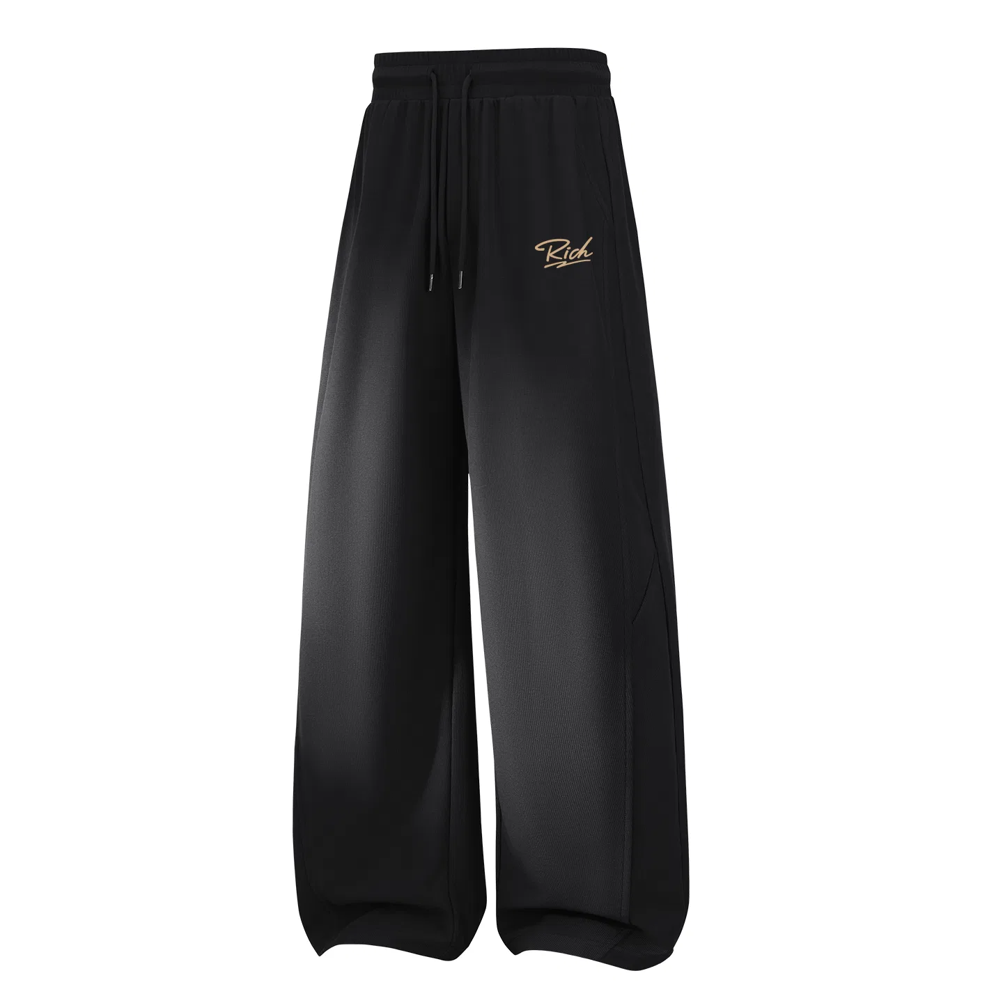 Детские повседневные брюки прямого кроя Heavyweight Waffle Knit MINISO, Black