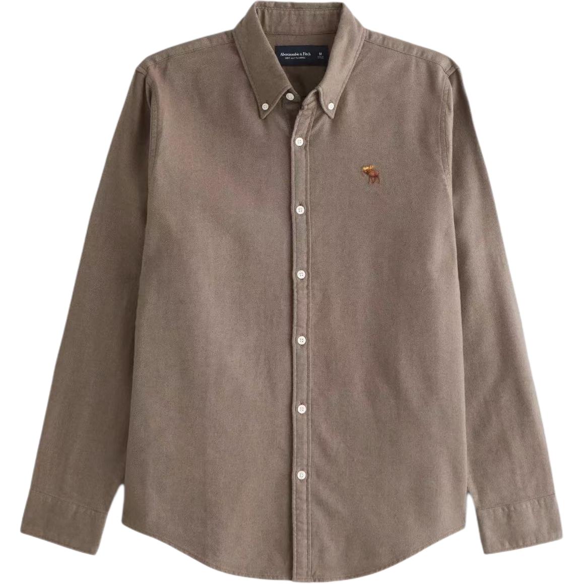 

Abercrombie＆Fitch Мужская рубашка коричневого цвета