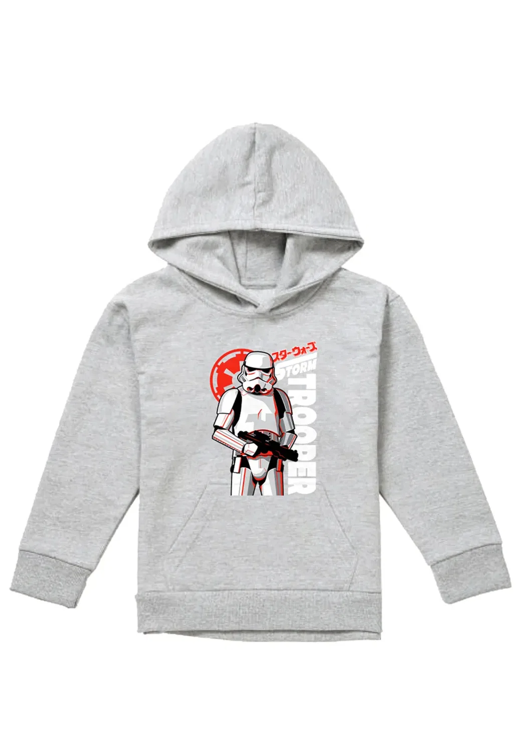Детский худи с принтом Star Wars Stormtrooper Manga Disney, Grey — фото 4