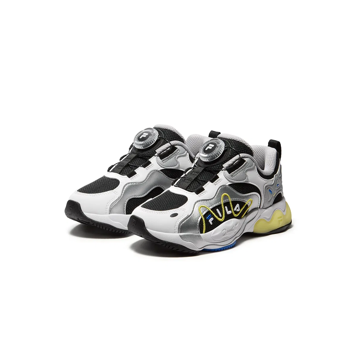 Детские кроссовки с принтом FILA KIDS, Black/FILA White — фото 4