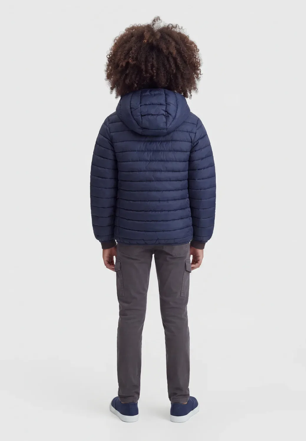 Легкая пуховая куртка Jjelvis с капюшоном - легкая куртка Jack & Jones Junior, Navy Blazer — фото 2