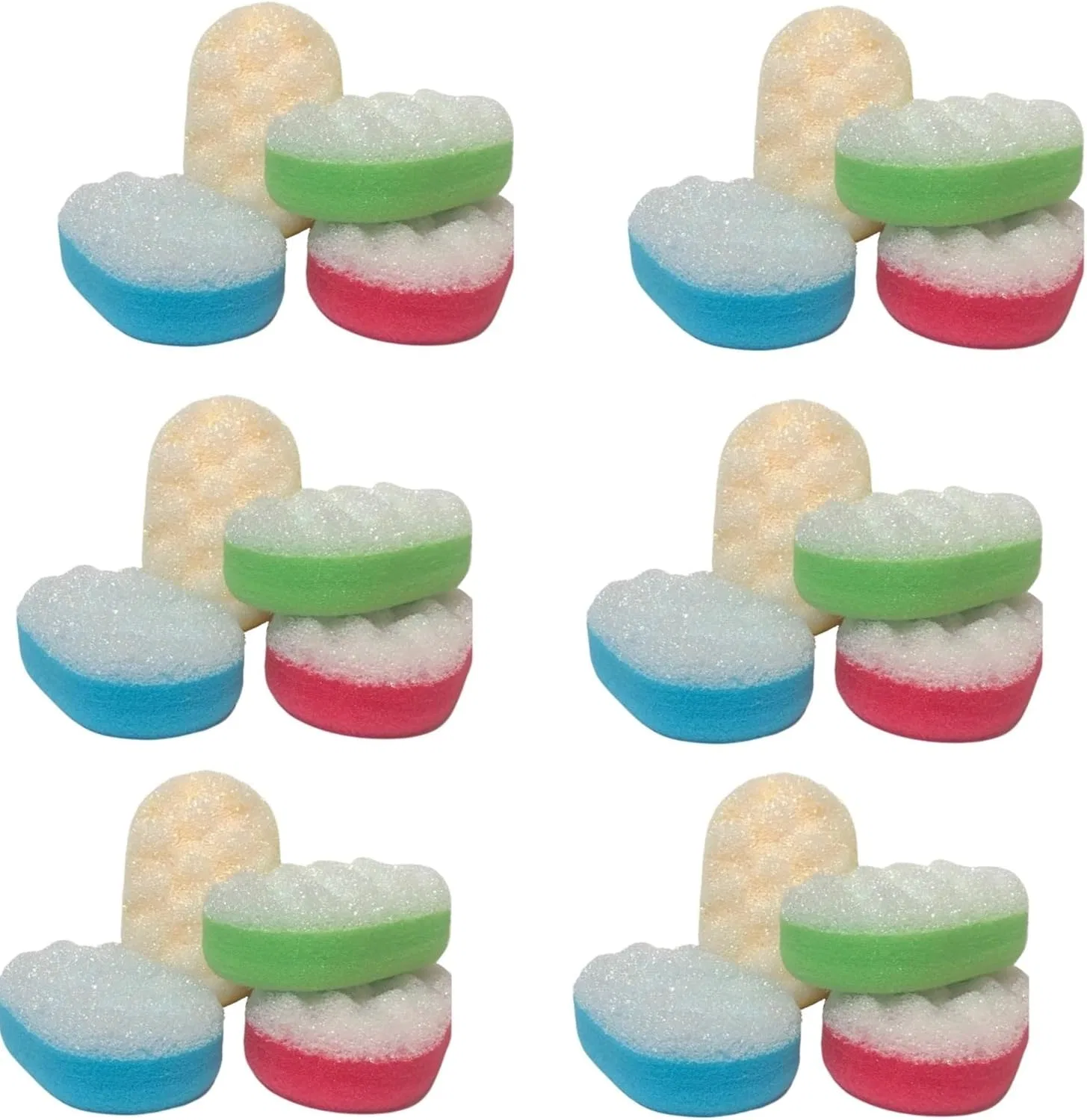 Набор мочалок для душа, Radami, 24 шт, 14x9x5 см, Multicoloured