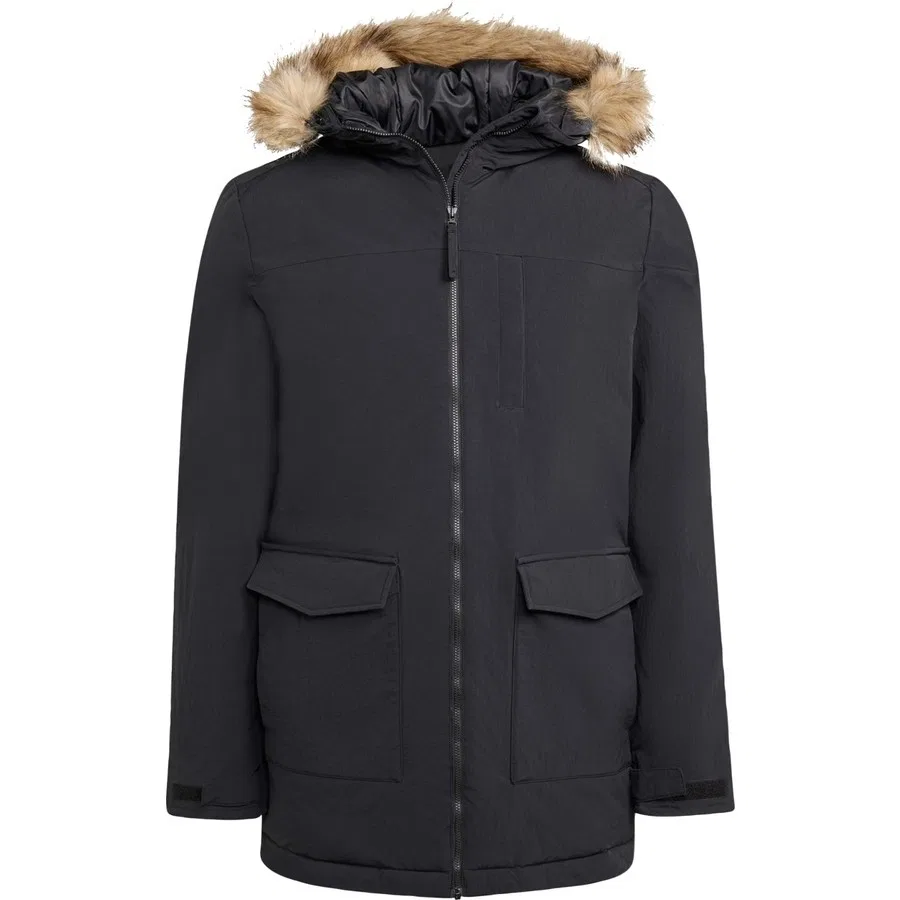 Мужская куртка-парка с капюшоном Paveric Climawarm adidas, Черный — фото 3
