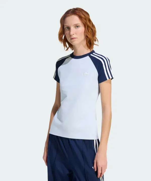 Футболка с 3-полосками, Superstar, Adidas, Кристал Скай Найт Индиго