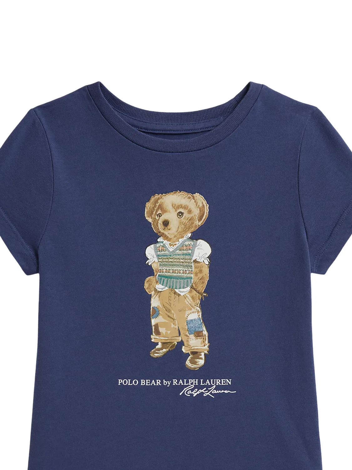 Повседневное платье стандартного кроя для девочки Polo Ralph Lauren, темно-синий — фото 3