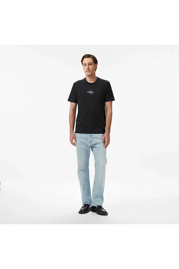 Мужская футболка с принтом 30S Micro Monologo Calvin Klein, Black — фото 3