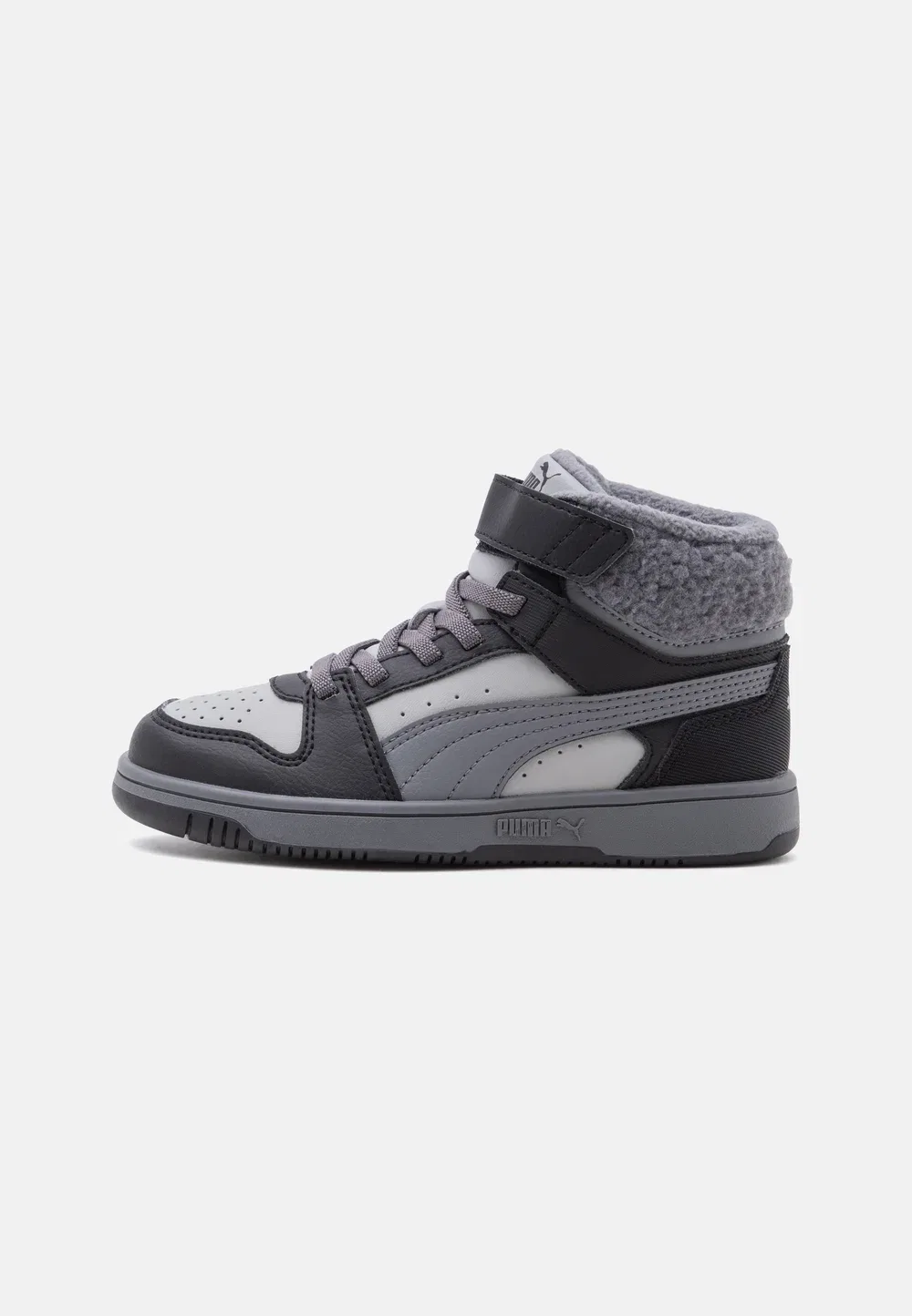 Rebound slam mid cozy unisex - высокие кроссовки Puma, Gray Echo/Slate Sky/Black