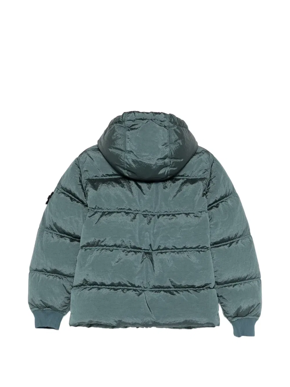Стеганая куртка с капюшоном Stone Island Junior, синий — фото 2