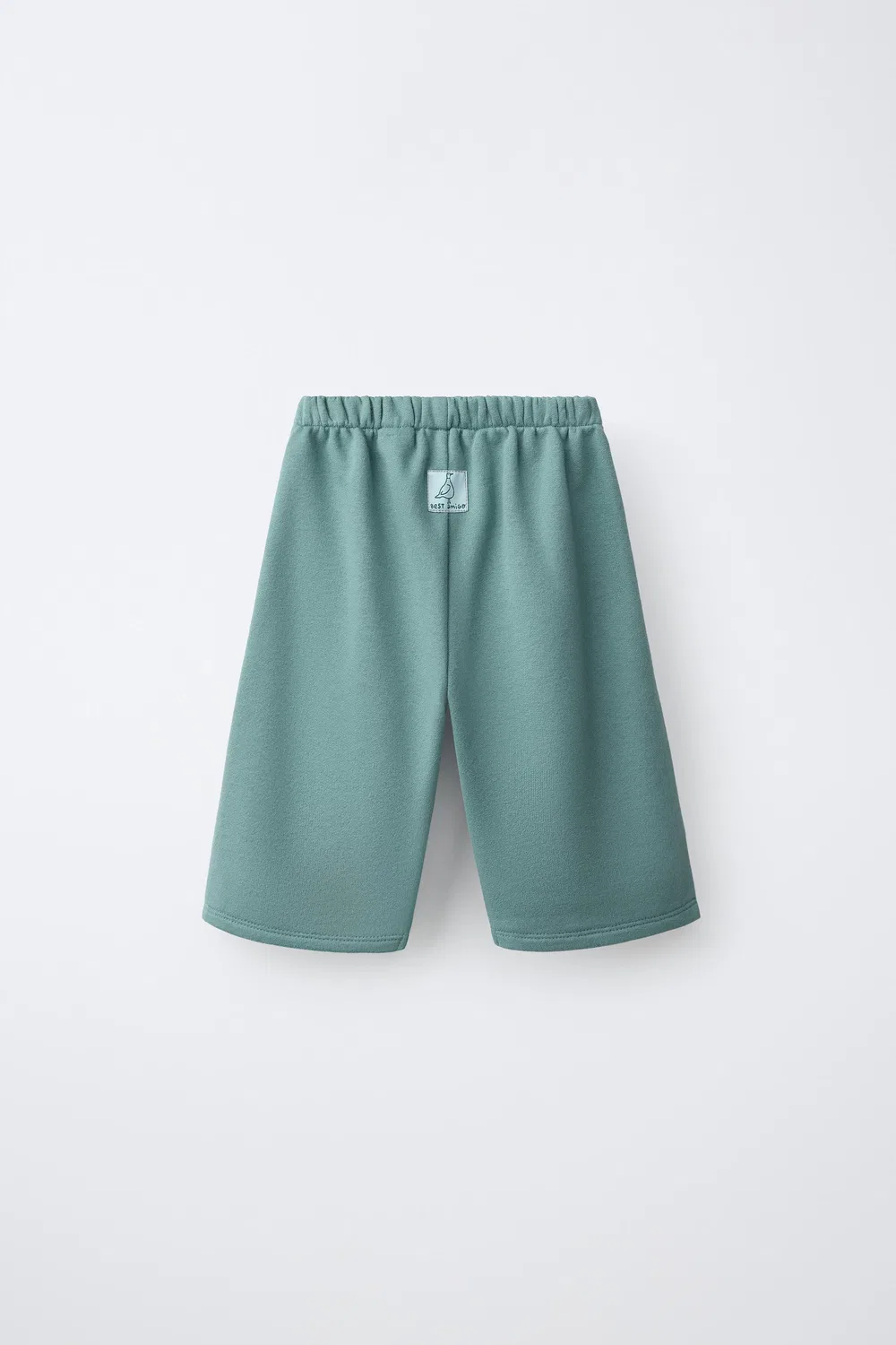Широкие мягкие брюки с этикеткой Duck. ZARA, Sea green — фото 2
