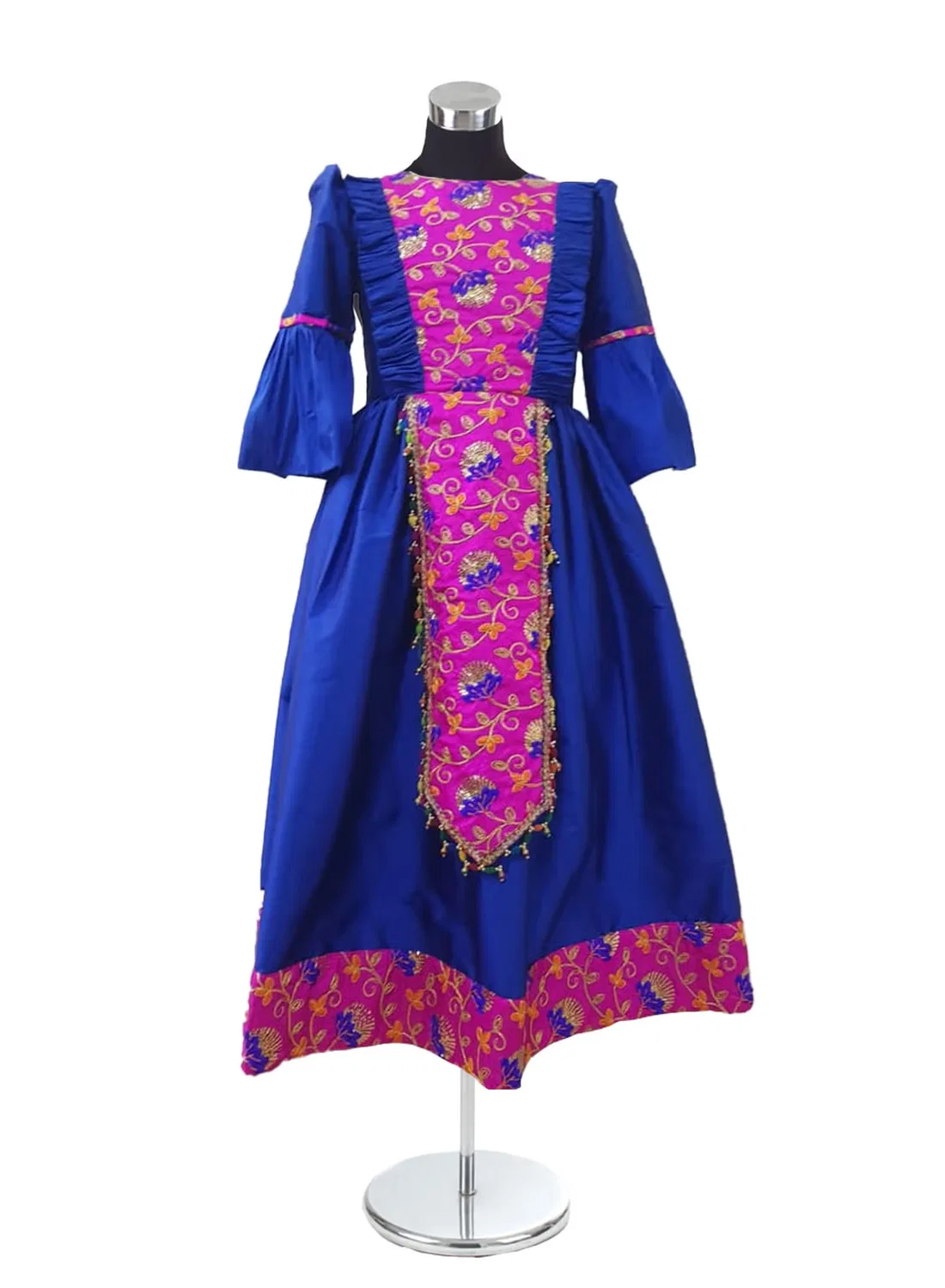 Платье макси с вышивкой Qarqaan Haq Al Laila Collection Lamora, синее