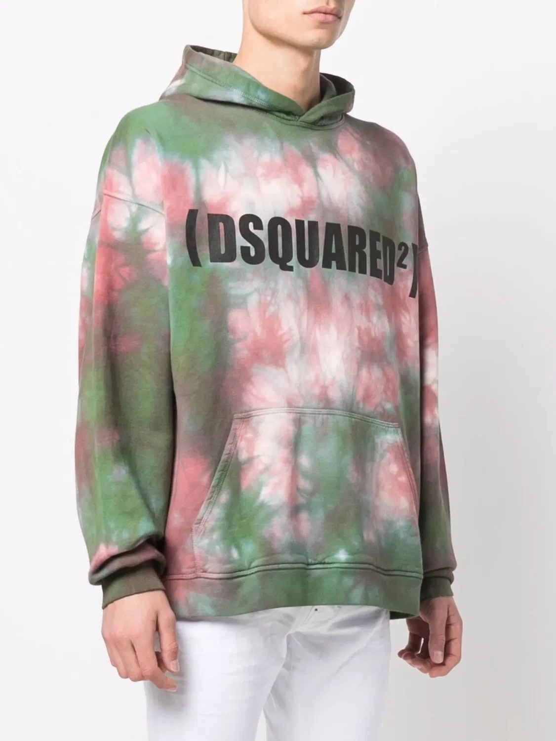 Худи с Логотипом в Стиле Тай-Лай DSQUARED2, зеленый — фото 2