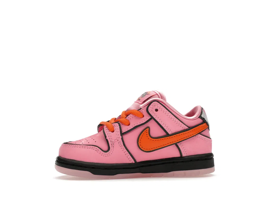 Детские кроссовки с принтом Nike SB Dunk Low Powerpuff Girls Blossom Nike, Lotus Pink Digital Pink Medium Soft Pink — фото 3