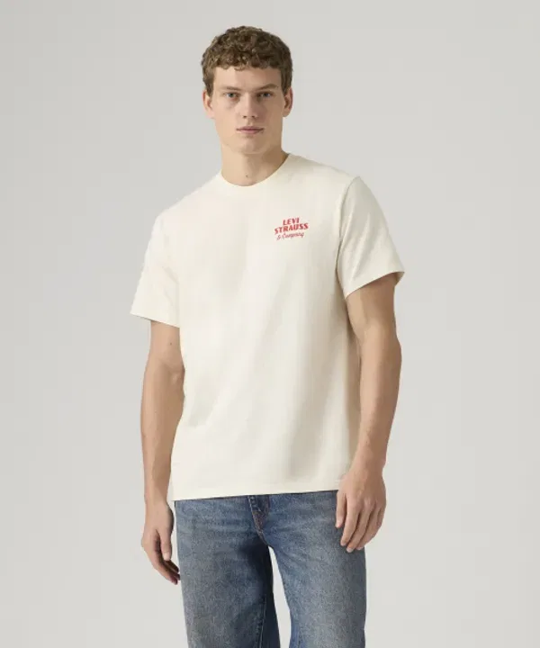 Футболка с принтом, свободный крой, Levis, синий