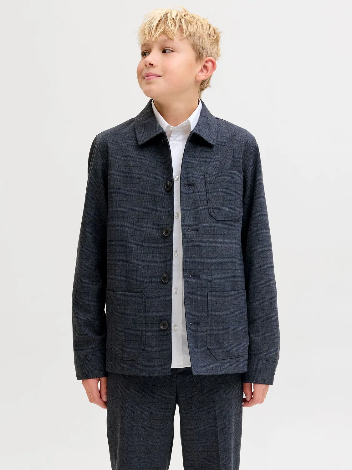 Блейзер классический Dark Navy Jack & Jones Junior, темно-синий — фото 3