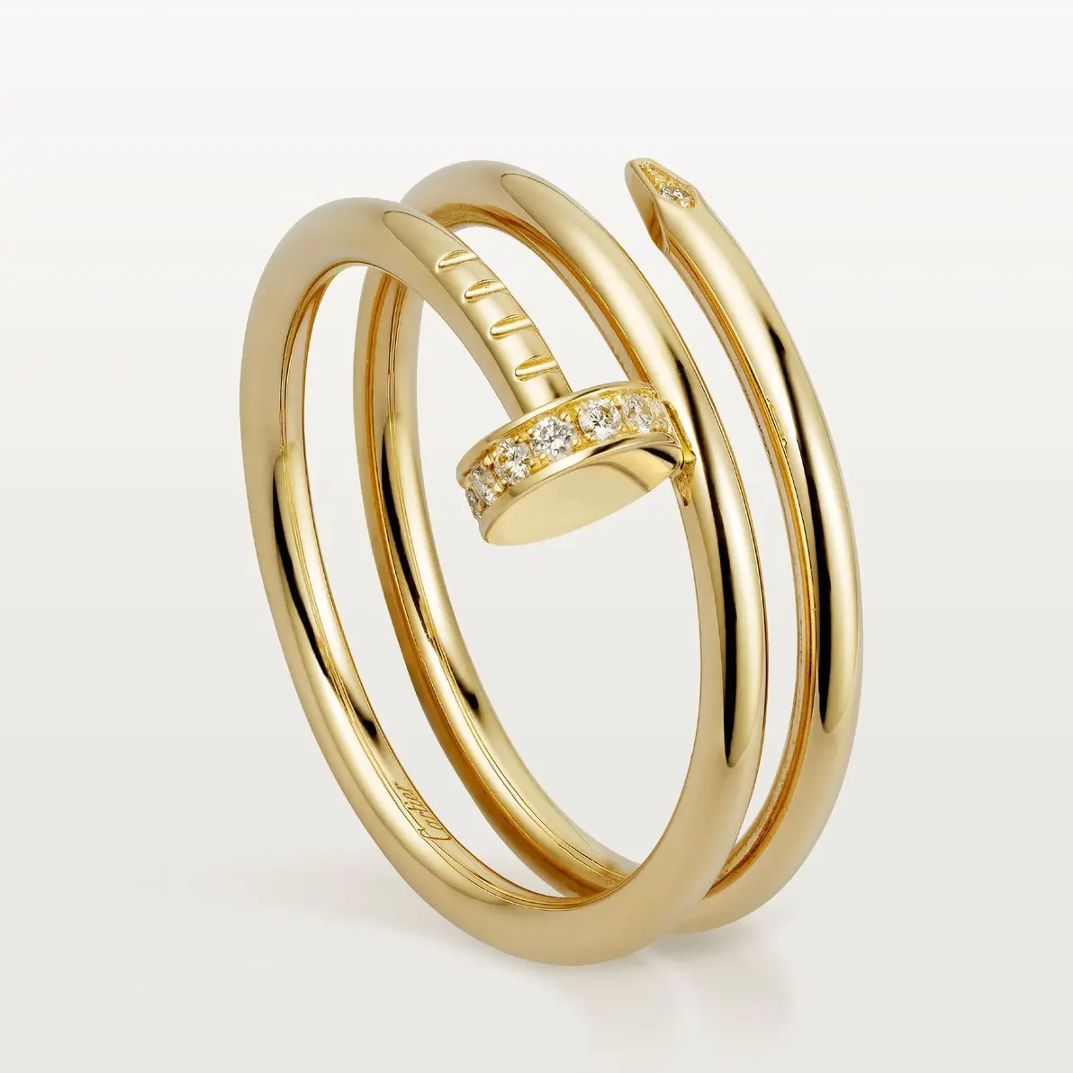 

Кольцо Cartier Juste un Clou Double, желтое золото/бриллианты