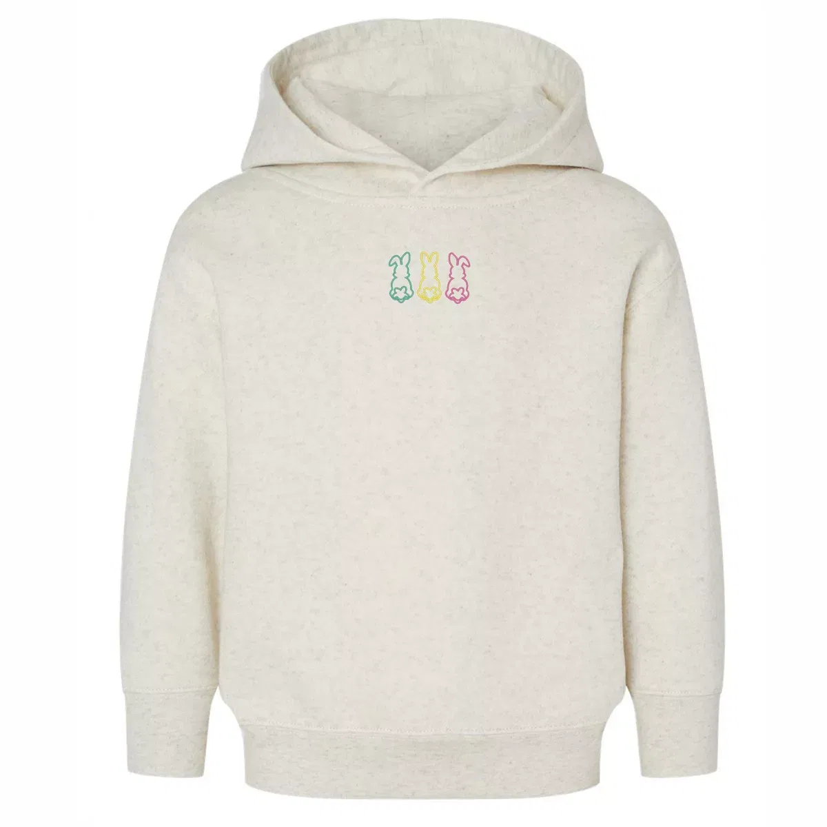 Детское худи с вышивкой Embroidered Easter Bunny Outline The Juniper Shop, Natural — фото 3