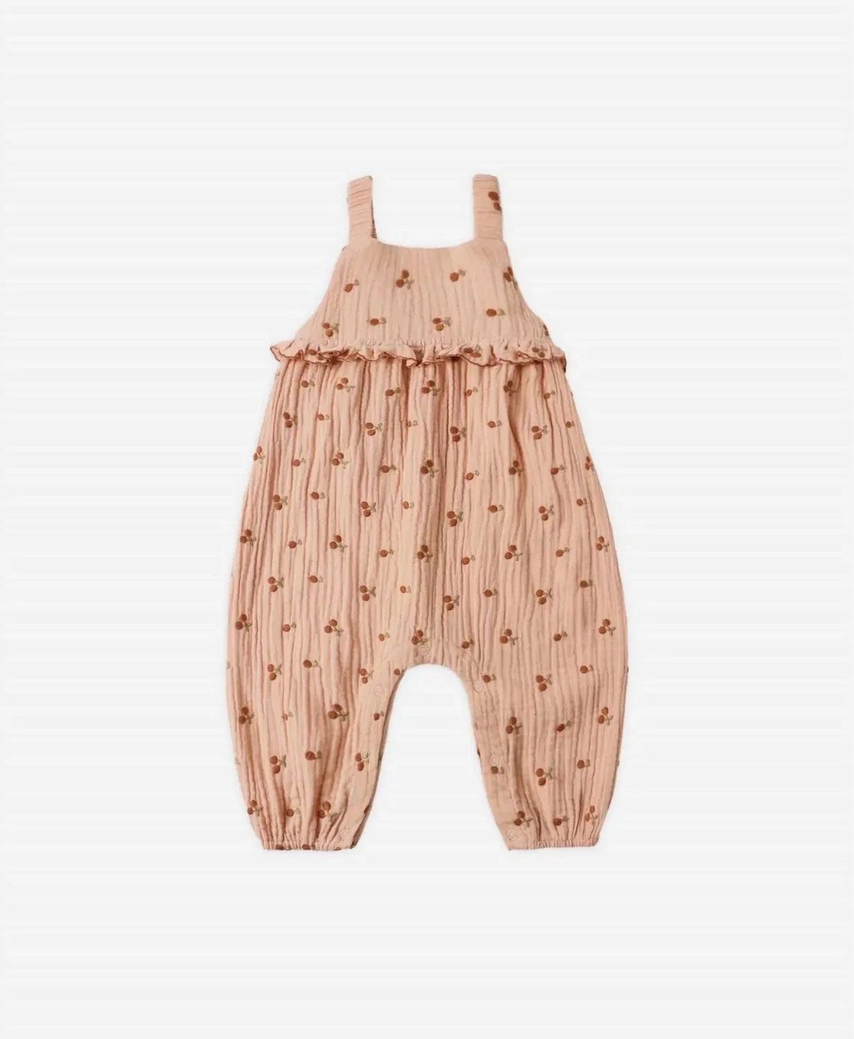 Детский комбинезон без рукавов с вышивкой Kinsley Rylee + Cru, Cherry Embroidery