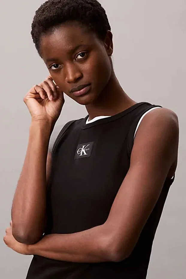 Женская футболка без рукавов Calvin Klein, Black — фото 4