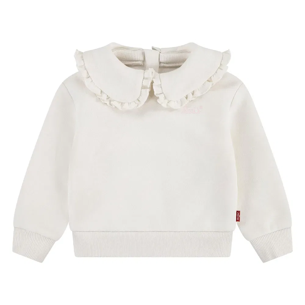 Детский свитшот для девочек с воланами Levi's Ruffle Crew, White