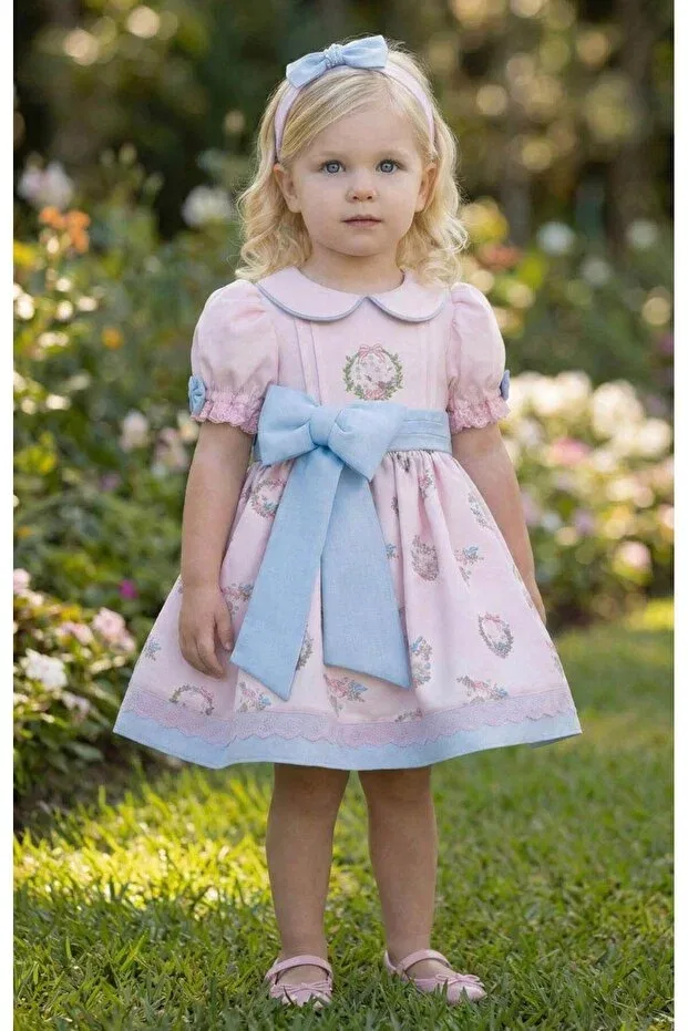 Детское платье для девочек с принтом Vintage baby dress Pamina, Pink