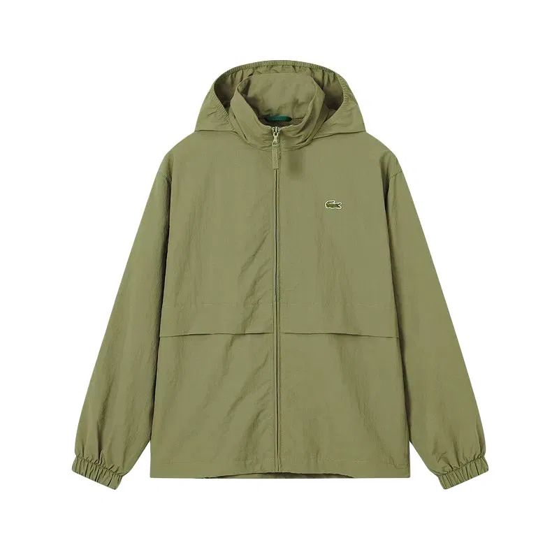 Мужская куртка с капюшоном, прямой крой, LACOSTE, Khaki Green