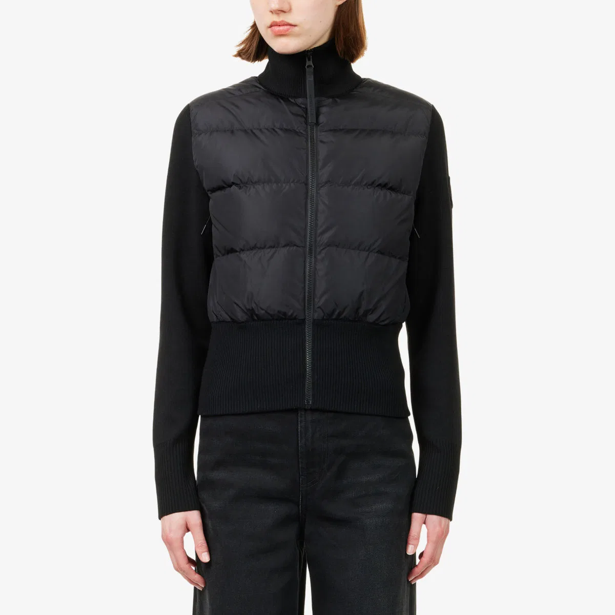 Нейлоновая куртка Hybridge с широкой стеганой отделкой Canada Goose, черный — фото 3