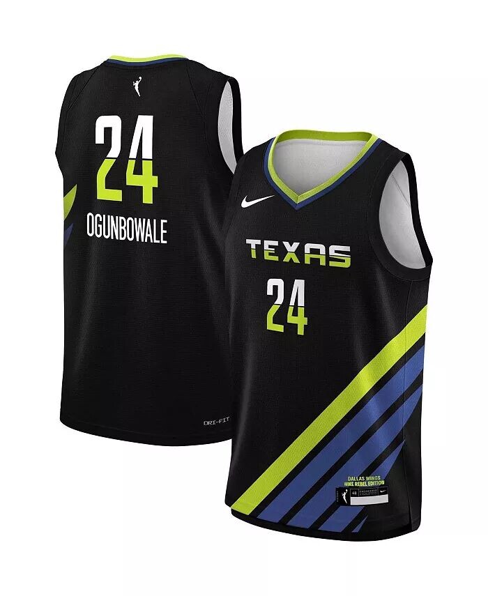Черная майка игрока команды Big Boys and Girls Arike Ogunbowale Dallas Wings Victory — Rebel Edition Nike, черный — фото 2