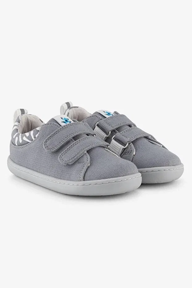 Детские кеды для мальчиков без каблука Smart walker canvas play eco gray Hopfrög, Eco Gray — фото 3