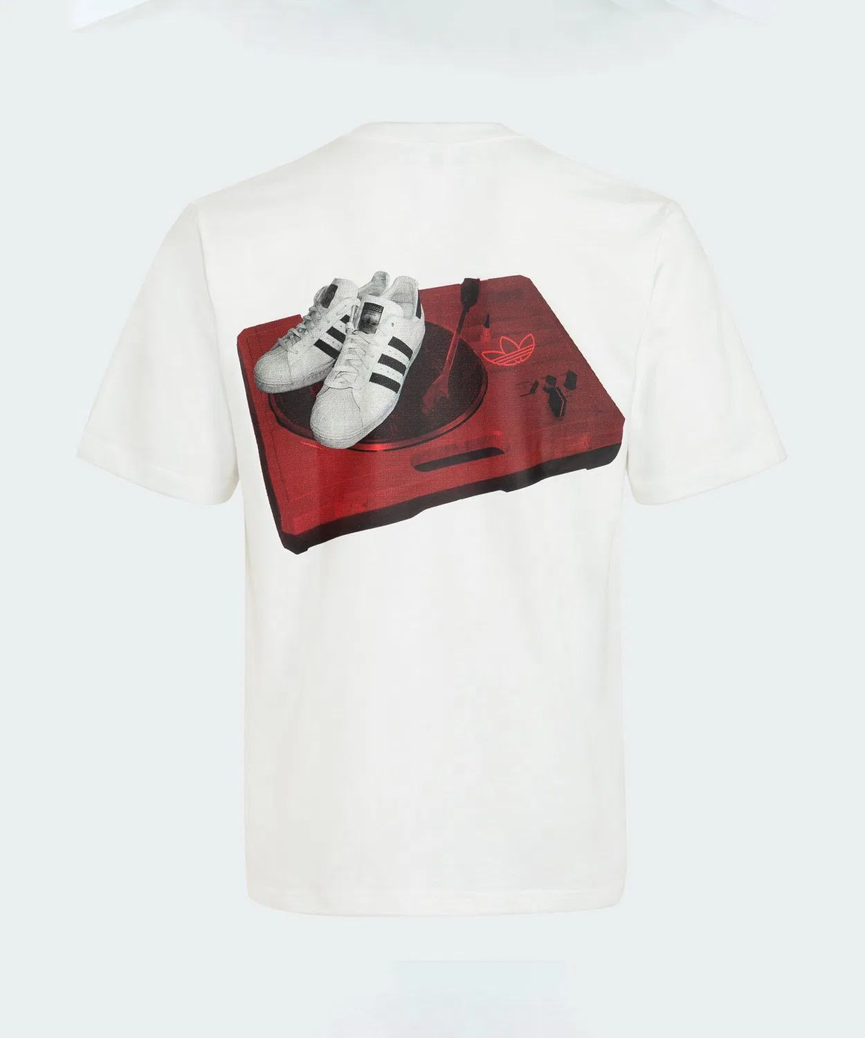 Мужская футболка с графическим принтом Turn Table Tee Adidas, Белый