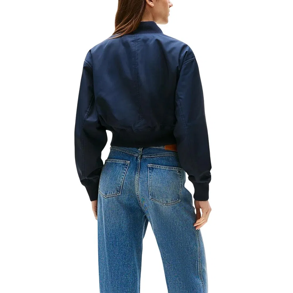 Женский бомбер без рукавов с эластичными краями Blue Recycled Polyester Tommy Hilfiger, Blue — фото 2