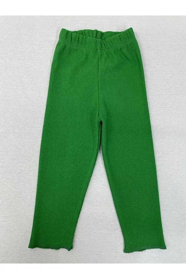 Детские леггинсы для девочек хлопковые Basic Berat Moda, Forest Green — фото 3