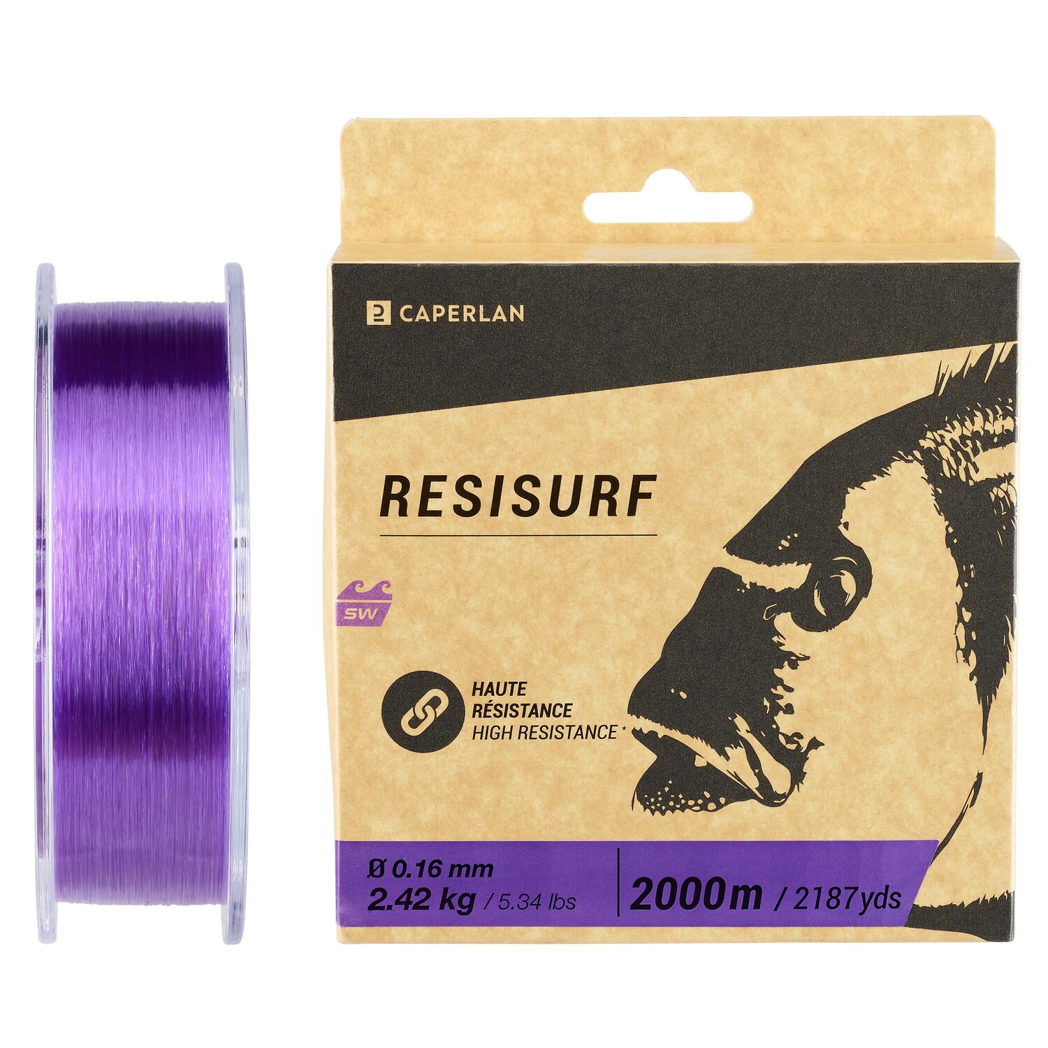

Леска RESISURF 0,16 мм 2000 м фиолетовая CAPERLAN